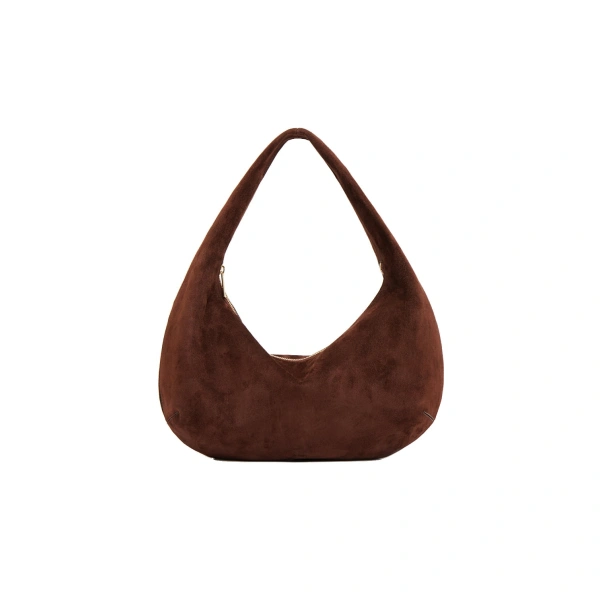 Gnocchi Bag in Chocolate Suede