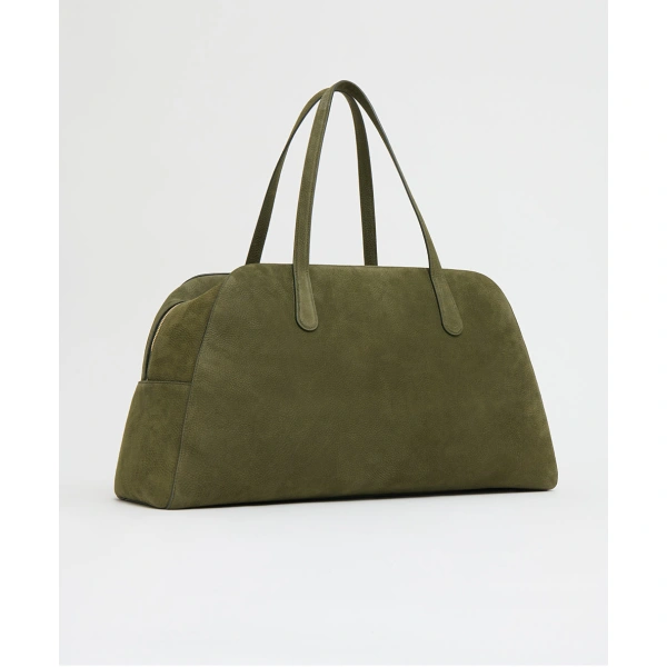 Mansur Gavriel Helios Travel Bag in Algae Nubuck, view 2 | Totes & Top-Handle Bags