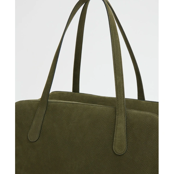 Mansur Gavriel Helios Travel Bag in Algae Nubuck, view 4 | Totes & Top-Handle Bags