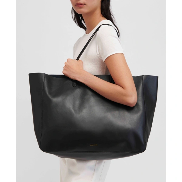 Mansur Gavriel Juno Tote in Black, view 2 | Totes & Top-Handle Bags