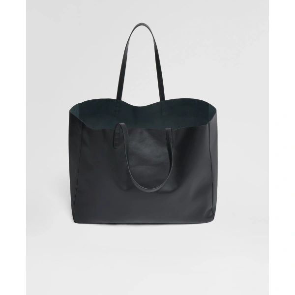 Mansur Gavriel Juno Tote in Black, view 3 | Totes & Top-Handle Bags
