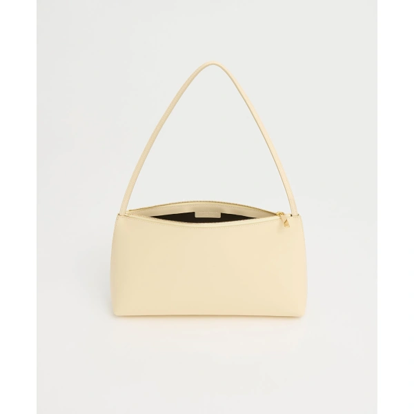 Mansur Gavriel Large Gaia in Crema and Ebony, view 3 | Shoulder & Crossbody Bags