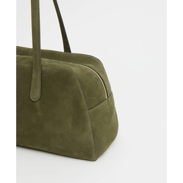 Mansur Gavriel Large Helios in Algae Nubuck, view 6 | Shoulder & Crossbody Bags