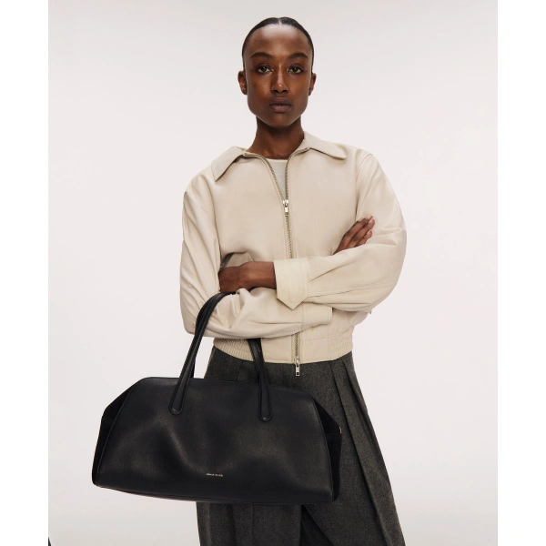 Mansur Gavriel Large Helios in Black, view 2 | Shoulder & Crossbody Bags