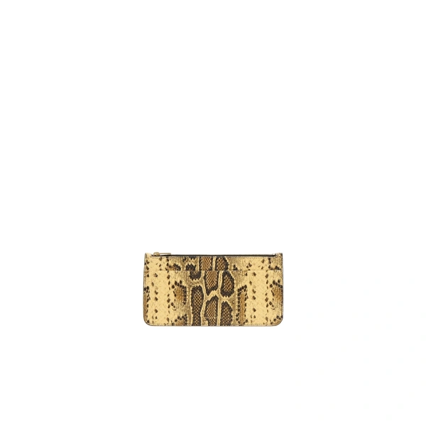 Large Zip Card Holder in Golden Roccia