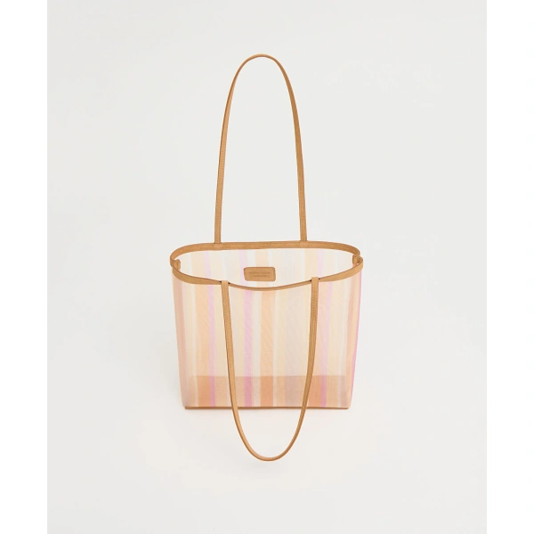 Mansur Gavriel Mesh Filo Tote in Sunset, view 4 | Totes & Top-Handle Bags