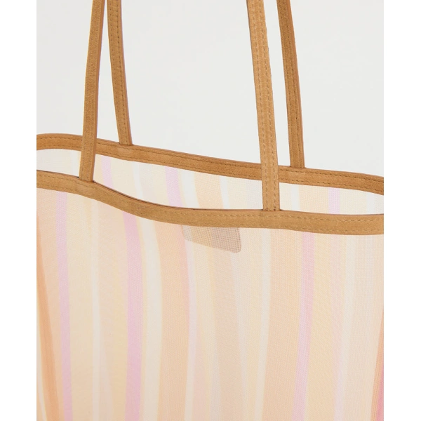 Mansur Gavriel Mesh Filo Tote in Sunset, view 5 | Totes & Top-Handle Bags