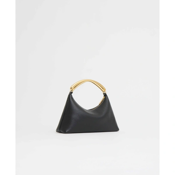 Mansur Gavriel Metal Handle Rhea in Black, view 5 | Totes & Top-Handle Bags