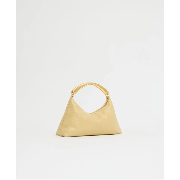 Mansur Gavriel Metal Handle Rhea in Butter Naplak, view 3 | Totes & Top-Handle Bags