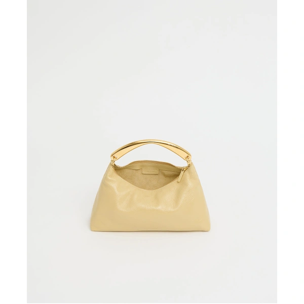 Mansur Gavriel Metal Handle Rhea in Butter Naplak, view 4 | Totes & Top-Handle Bags