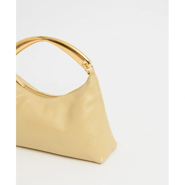 Mansur Gavriel Metal Handle Rhea in Butter Naplak, view 5 | Totes & Top-Handle Bags