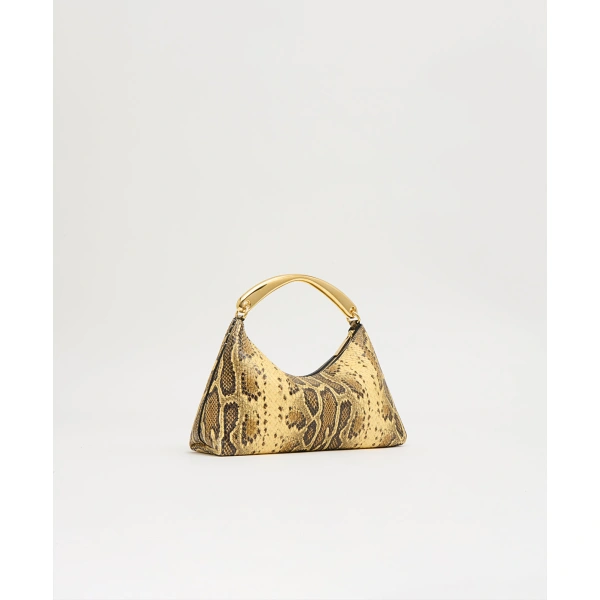 Mansur Gavriel Metal Handle Rhea in Golden Roccia, view 2 | Totes & Top-Handle Bags
