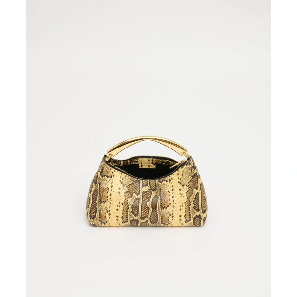 Mansur Gavriel Metal Handle Rhea in Golden Roccia, view 3 | Totes & Top-Handle Bags