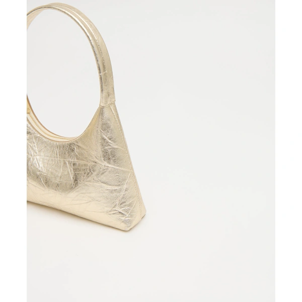 Mansur Gavriel Mini Candy Bag in Crinkled Gold, view 4 | Mini Bags