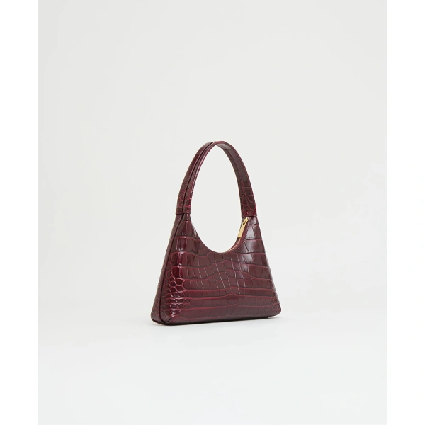 Mansur Gavriel Mini Candy Bag in Oxblood Croc, view 2 | Mini Bags