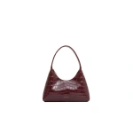 Mansur Gavriel Mini Candy Bag in Oxblood Croc | Mini Bags