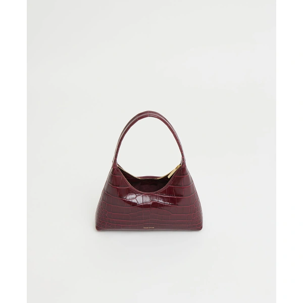Mansur Gavriel Mini Candy Bag in Oxblood Croc, view 3 | Mini Bags