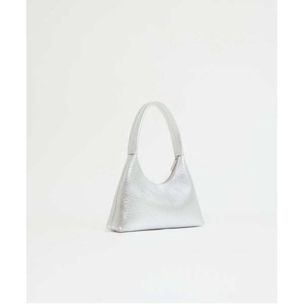 Mansur Gavriel Mini Candy Bag in Tumbled Silver, view 2 | Mini Bags