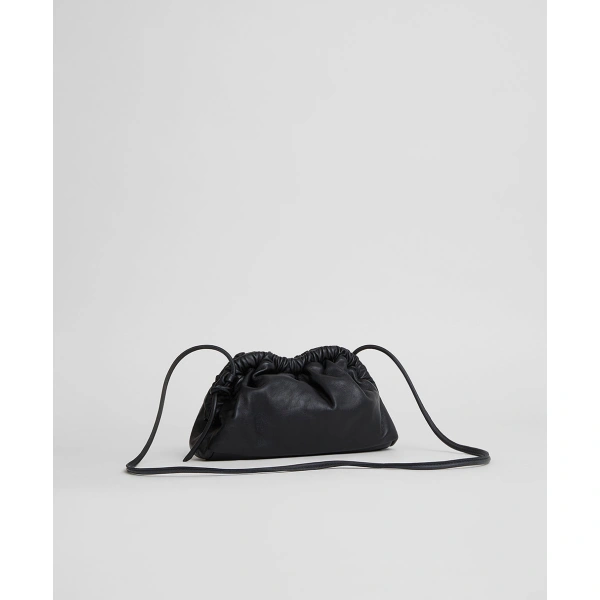 Mansur Gavriel Mini Cloud Clutch in Black and Flamma, view 3 | Clutch Bags