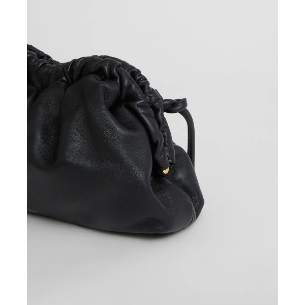 Mansur Gavriel Mini Cloud Clutch in Black and Flamma, view 4 | Clutch Bags