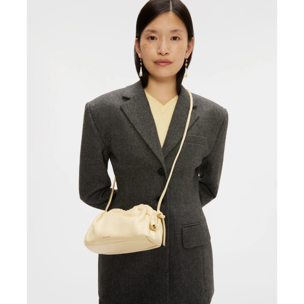 Mansur Gavriel Mini Cloud Clutch in Black and Flamma, view 5 | Clutch Bags