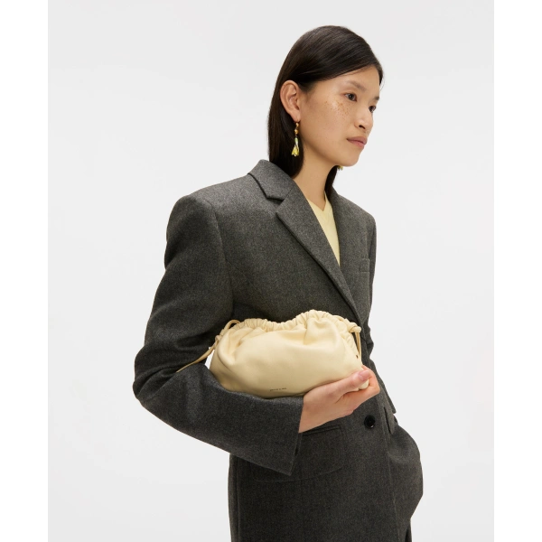 Mansur Gavriel Mini Cloud Clutch in Black and Flamma, view 6 | Clutch Bags