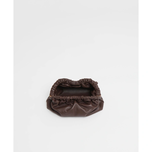Mansur Gavriel Mini Cloud Clutch in Chocolate, view 3 | Clutch Bags