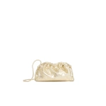Mansur Gavriel Mini Cloud Clutch in Crinkled Gold | Clutch Bags