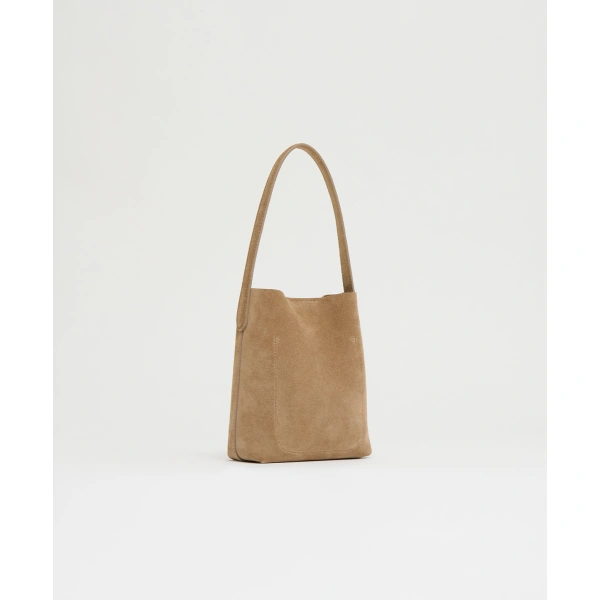 Mansur Gavriel Mini Everyday Cabas in Anise Suede, view 3 | Mini Bags