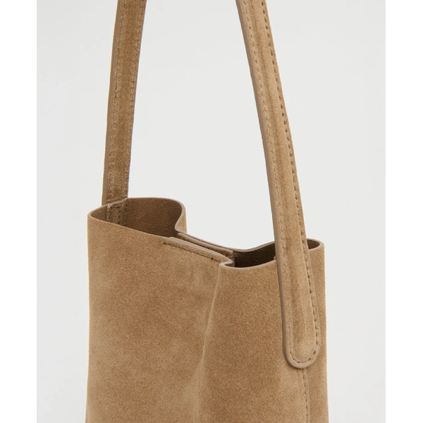Mansur Gavriel Mini Everyday Cabas in Anise Suede, view 5 | Mini Bags