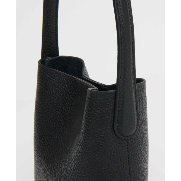 Mansur Gavriel Mini Everyday Cabas in Black, view 4 | Mini Bags