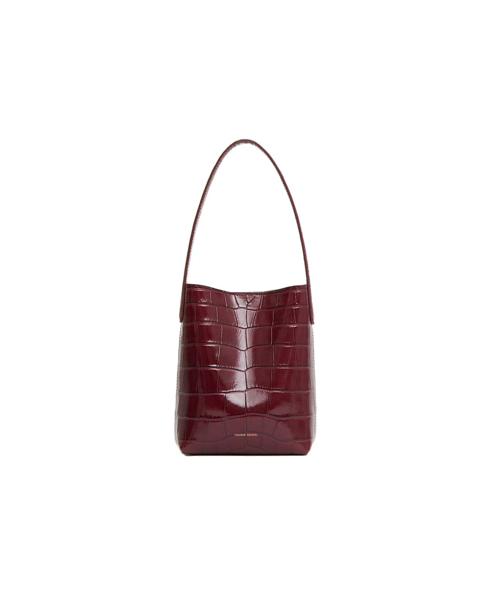 Mansur Gavriel Mini Everyday Cabas in Oxblood Croc Mansur Gavriel Mini Everyday Cabas in Oxblood Croc | Mini Bags