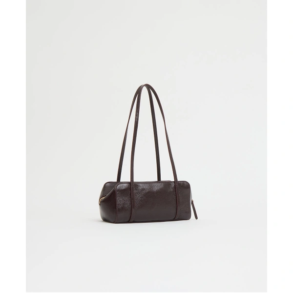 Mansur Gavriel Mini Filo Bag in Aubergine Naplak, view 2 | Shoulder & Crossbody Bags