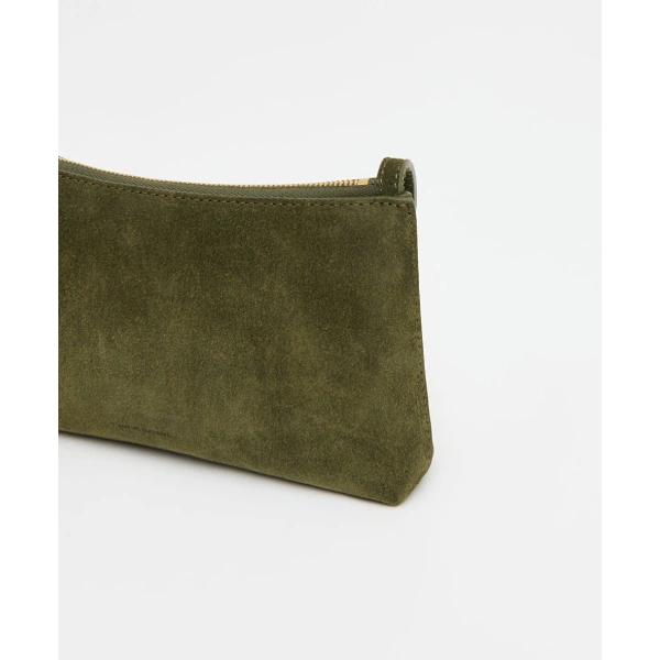 Mansur Gavriel Mini Gaia Crossbody in Algae Suede, view 5 | Crossbody Bags