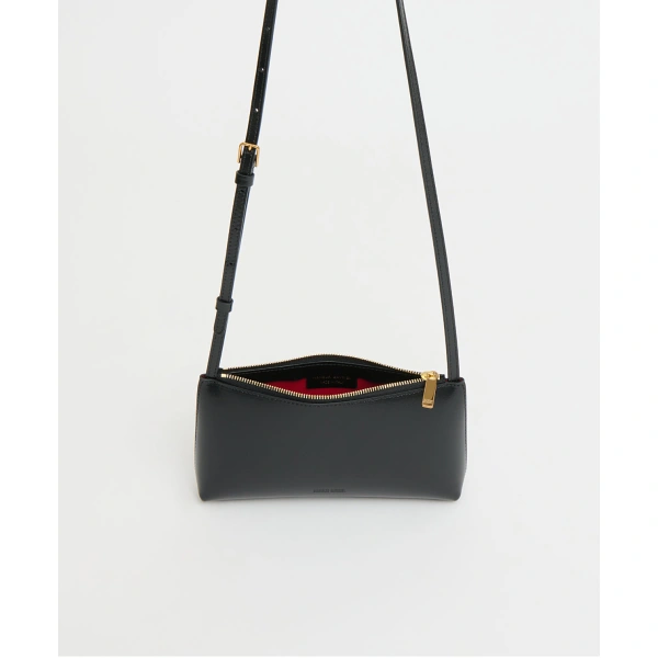 Mansur Gavriel Mini Gaia Crossbody in Black and Flamma, view 4 | Crossbody Bags
