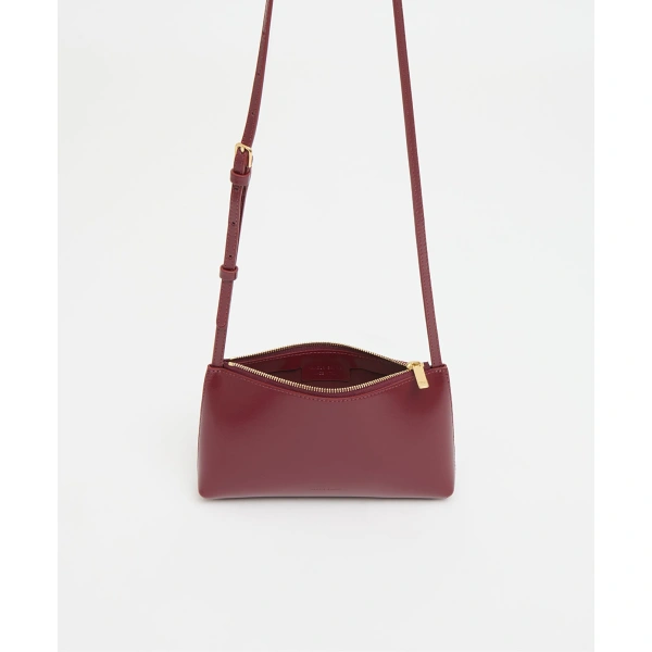 Mansur Gavriel Mini Gaia Crossbody in Claret, view 3 | Crossbody Bags