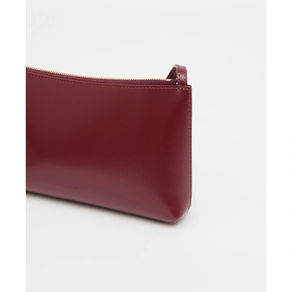 Mansur Gavriel Mini Gaia Crossbody in Claret, view 4 | Crossbody Bags