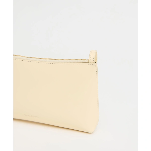 Mansur Gavriel Mini Gaia Crossbody in Crema and Ebony, view 4 | Crossbody Bags