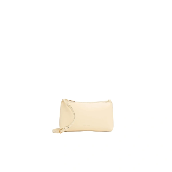Mansur Gavriel Mini Gaia Crossbody in Crema and Ebony | Crossbody Bags