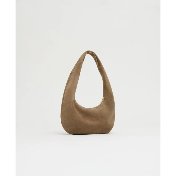 Mansur Gavriel Mini Gnocchi Bag in Anise Suede, view 3 | Hobo Bags