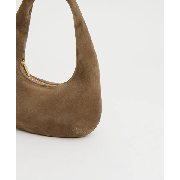 Mansur Gavriel Mini Gnocchi Bag in Anise Suede, view 5 | Hobo Bags