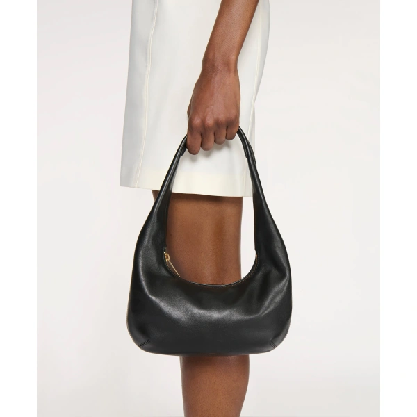 Mansur Gavriel Mini Gnocchi Bag in Black, view 6 | Hobo Bags