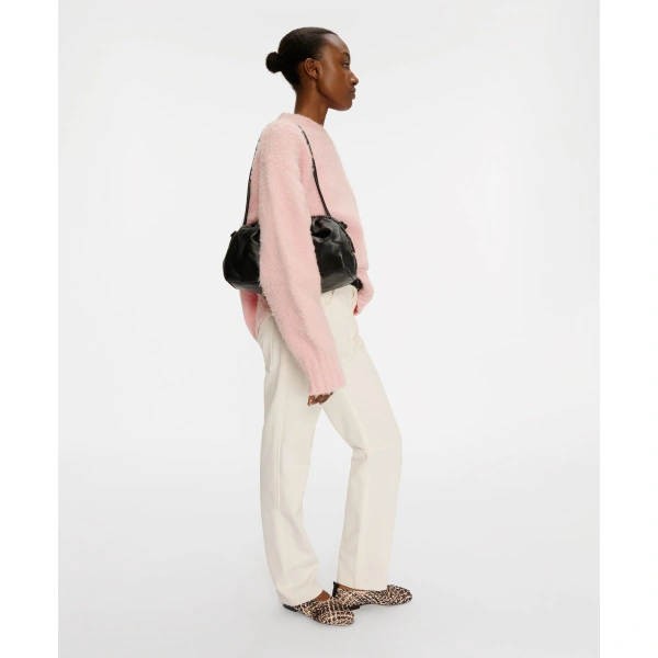 Mansur Gavriel Oversized Cloud Clutch in Black and Flamma, view 3 | Clutch Bags