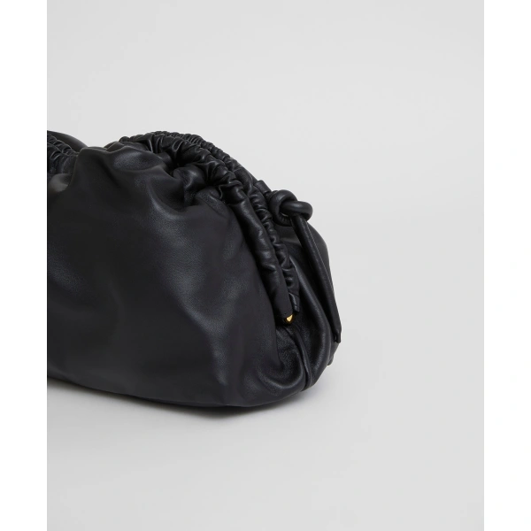 Mansur Gavriel Oversized Cloud Clutch in Black and Flamma, view 6 | Clutch Bags