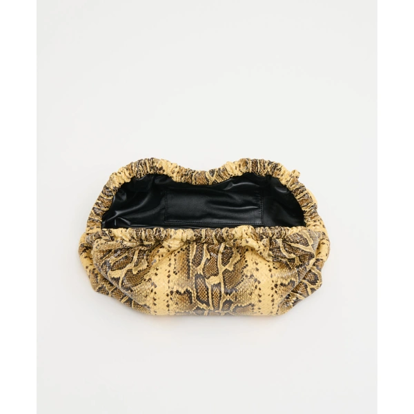 Mansur Gavriel Oversized Cloud Clutch in Golden Roccia, view 3 | Clutch Bags