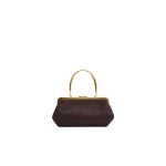 Mansur Gavriel Pina Evening Bag in Plum Ponyhair | Clutch Bags