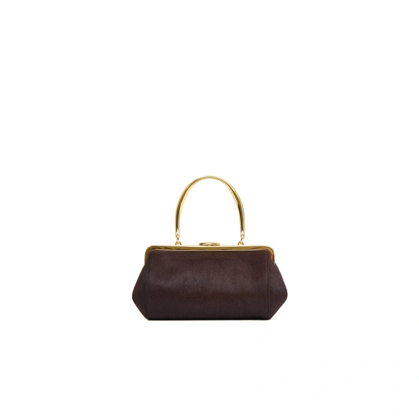 Pina Evening Bag in Plum Ponyhair