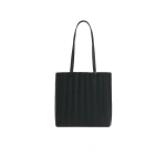 Mansur Gavriel Pleated Filo Tote in Black and Flamma | Totes & Top-Handle Bags