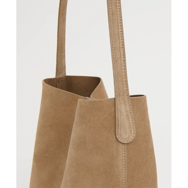 Mansur Gavriel Small Everyday Cabas in Anise Suede, view 5 | Totes & Top-Handle Bags