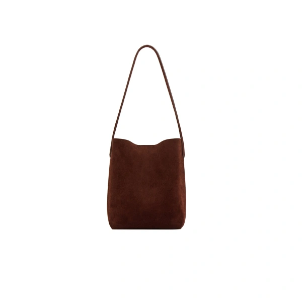 Small Everyday Cabas in Chocolate Suede